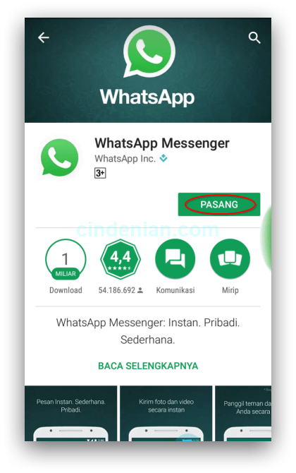 WhatsApp Install - Cara Mengembalikan Pesan WhatsApp Yang Terhapus