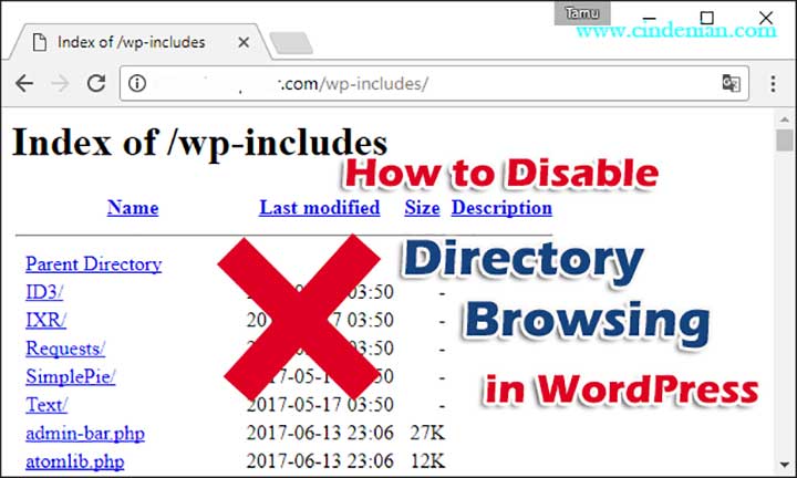 Cara Menonaktifkan Directory Browsing di WordPress