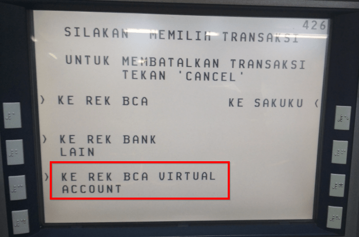 Cara Top Up Go Pay Melalui ATM BCA